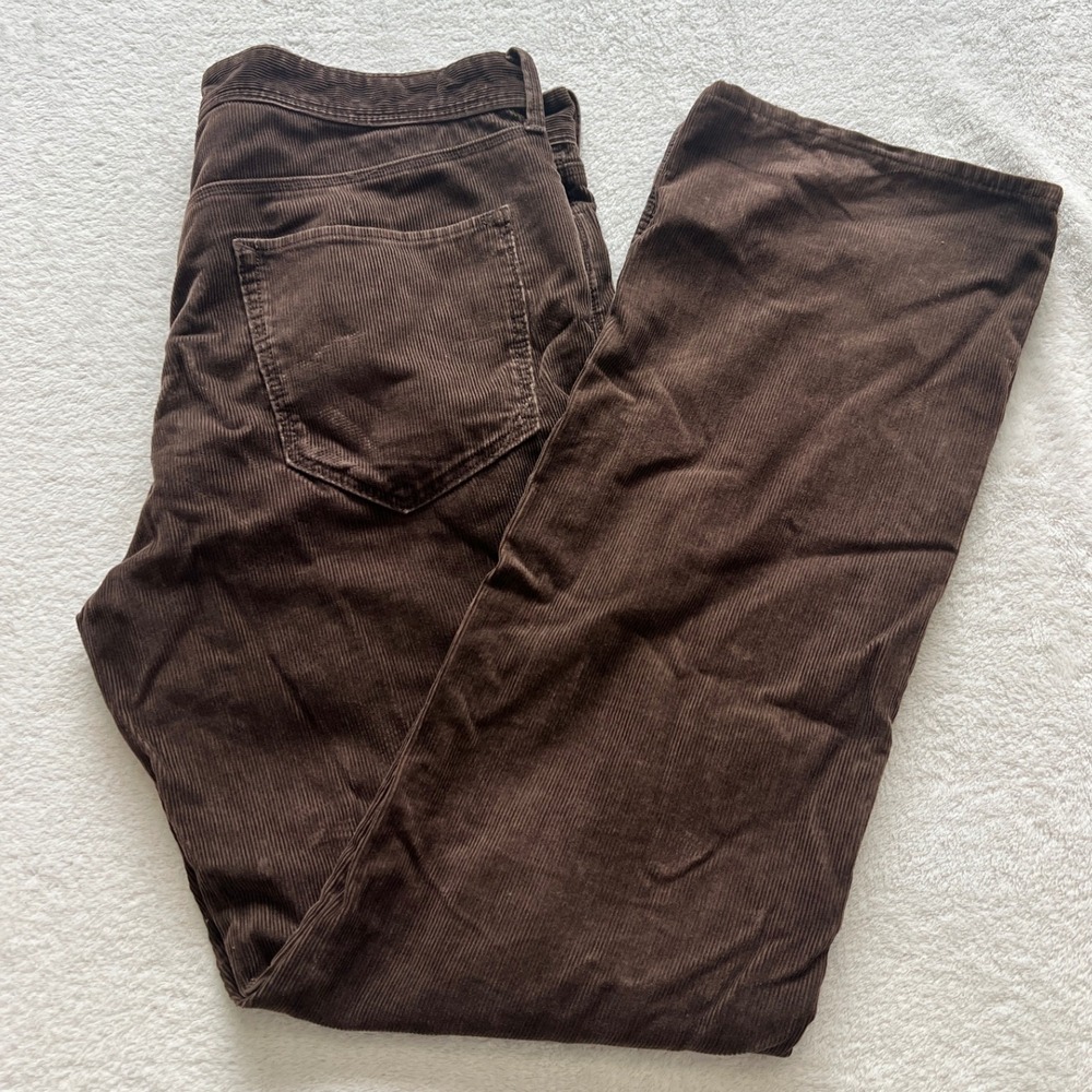 Banana Republic Mens 32x30 Brown Straight Fit Pima Cotton Corduroy Pants Fall